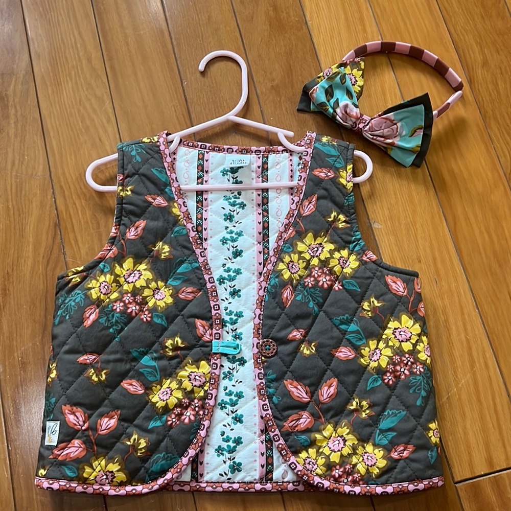 Wildflowers matching vest + headband